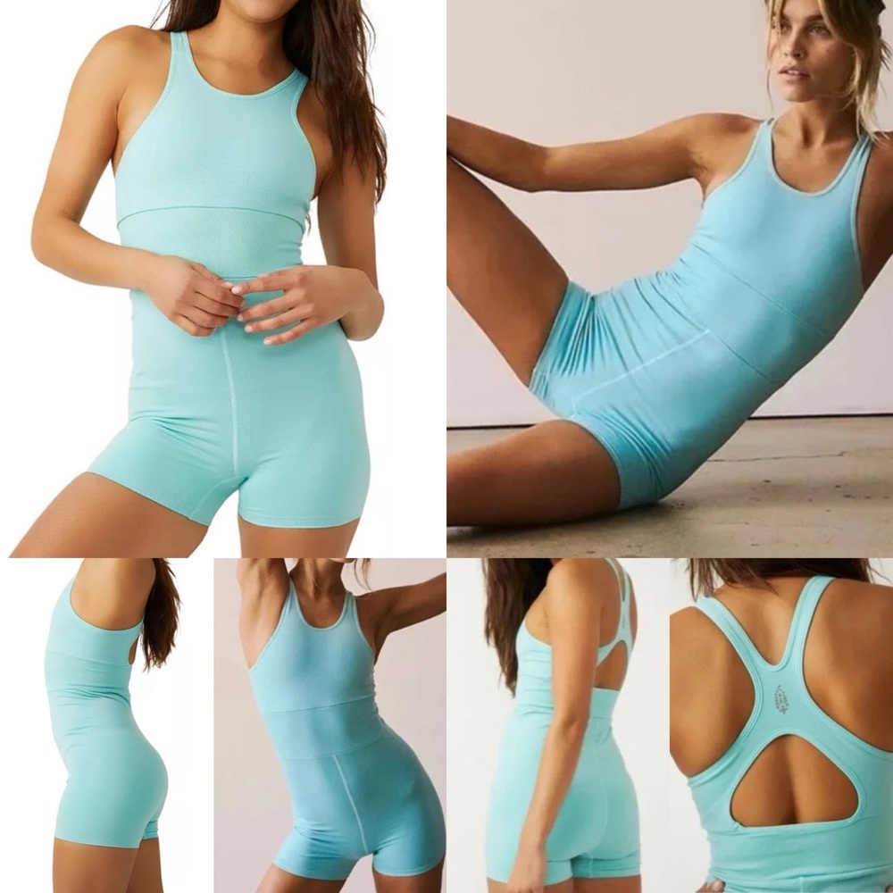 NWT x FP Movement Every Single Time Runsie in Cascade romper onesie free people